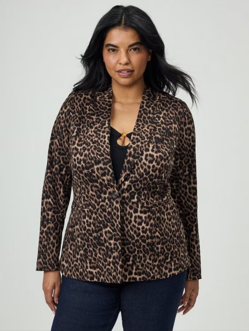 Torrid Modern Challis Blazer Leopard Print